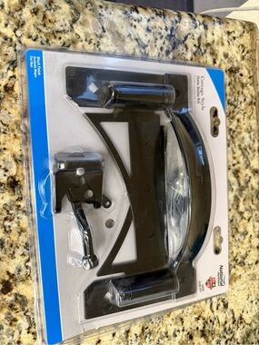 Universal Black Door Gate Style Handle and Latch Set - Home Hardware